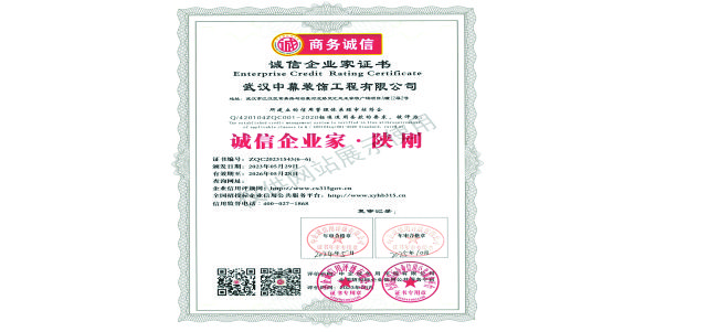 诚信企业家证书