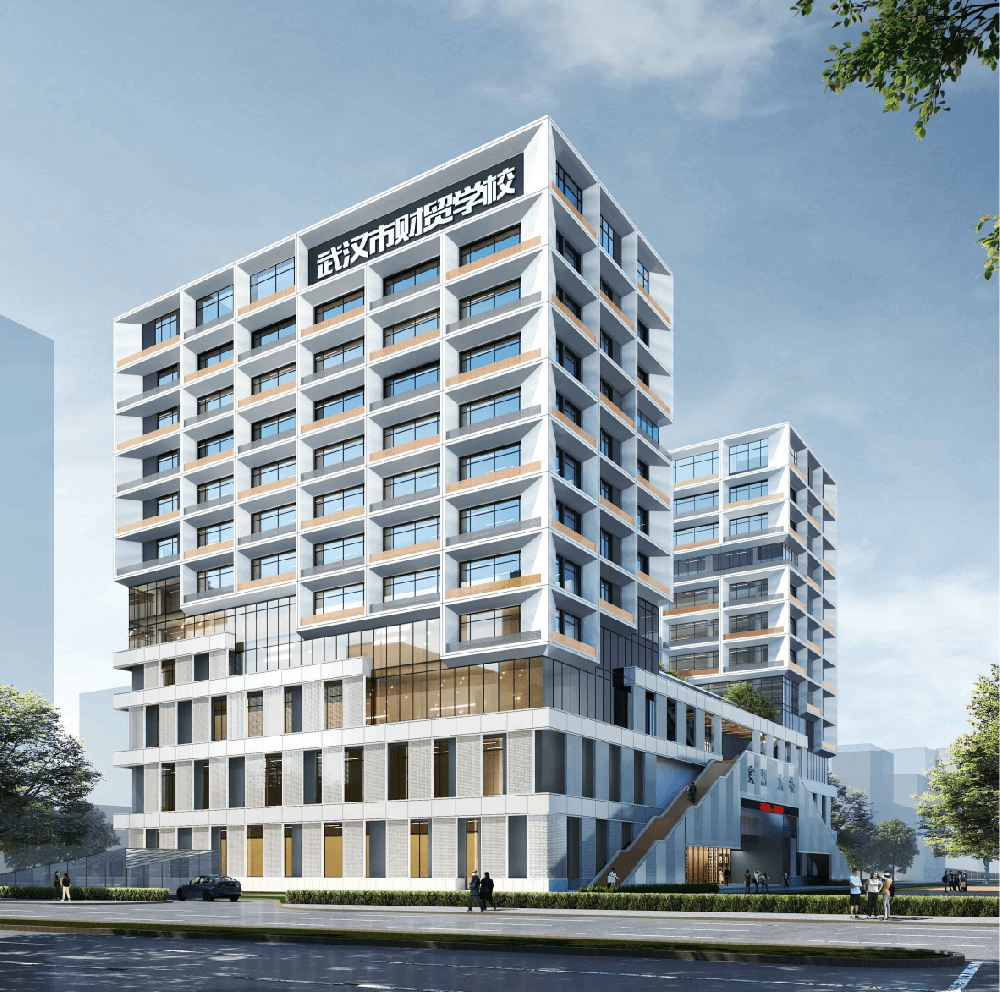 武汉市财贸学校扩建实训综合楼幕墙工程